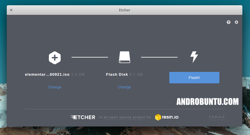 cara membuat flashdisk linux dengan etcher
