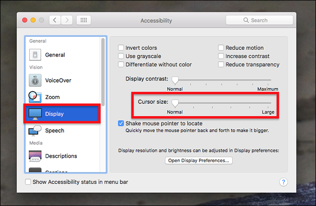 Cara Membuat Cursor Mouse Di MacOS Lebih Besar