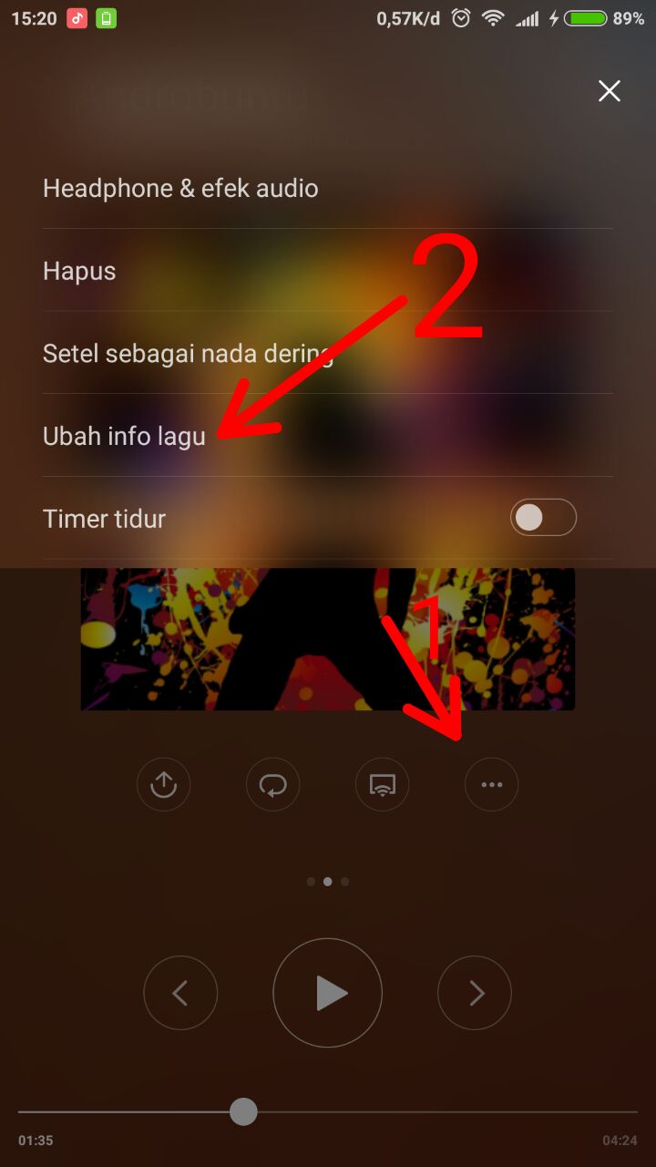 Cara Mengedit Informasi Lagu di Smarthone Android Xiaomi