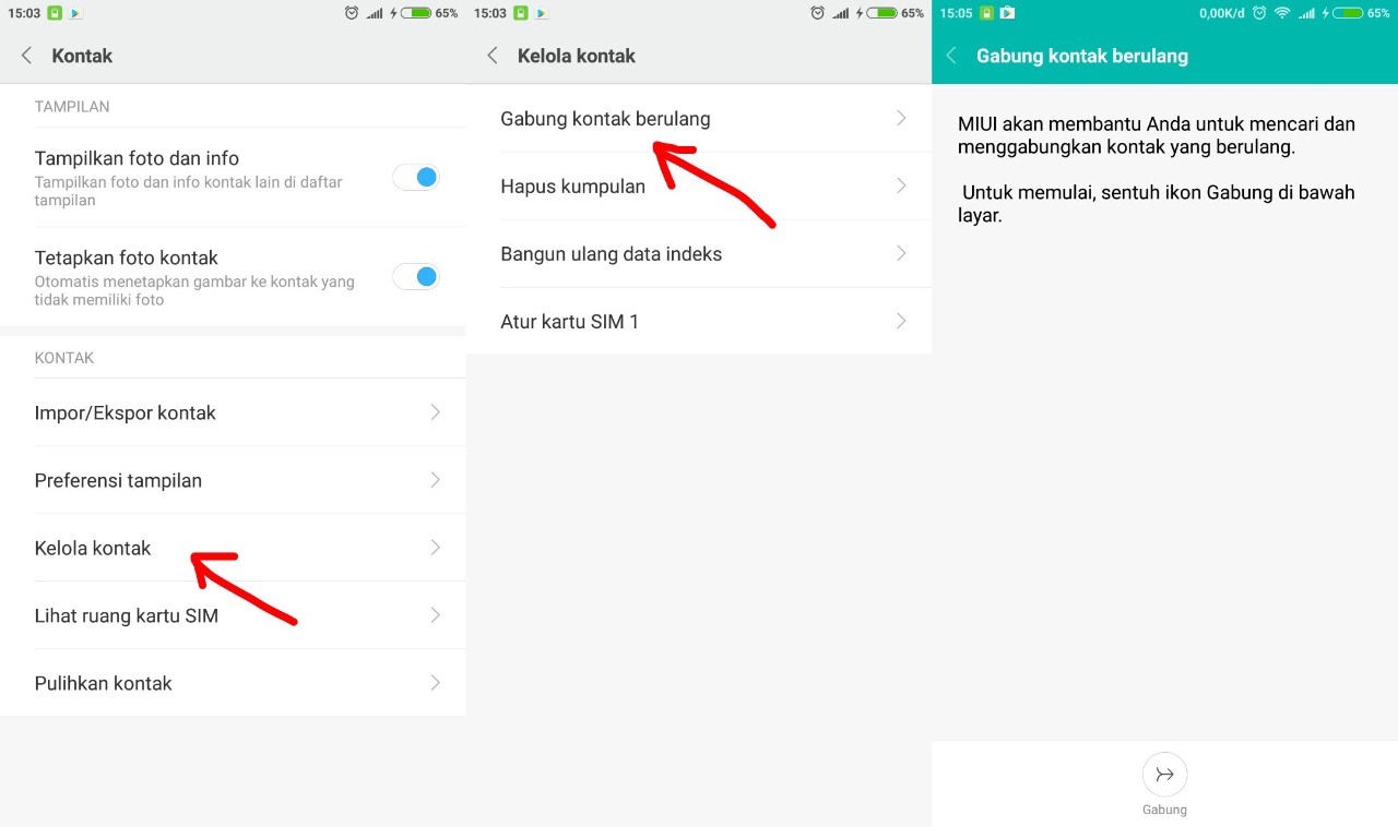 mengatur kontak di android