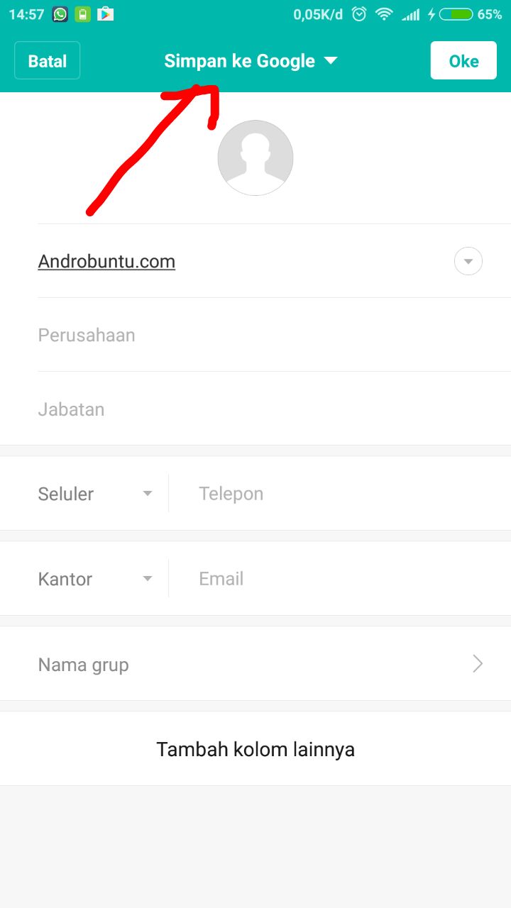 mengatur kontak di android