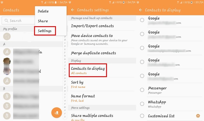 mengatur kontak di android
