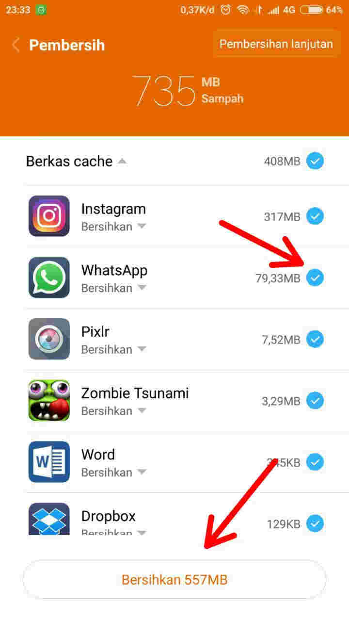 Cara Membersihkan File Sampah di HP Xiaomi