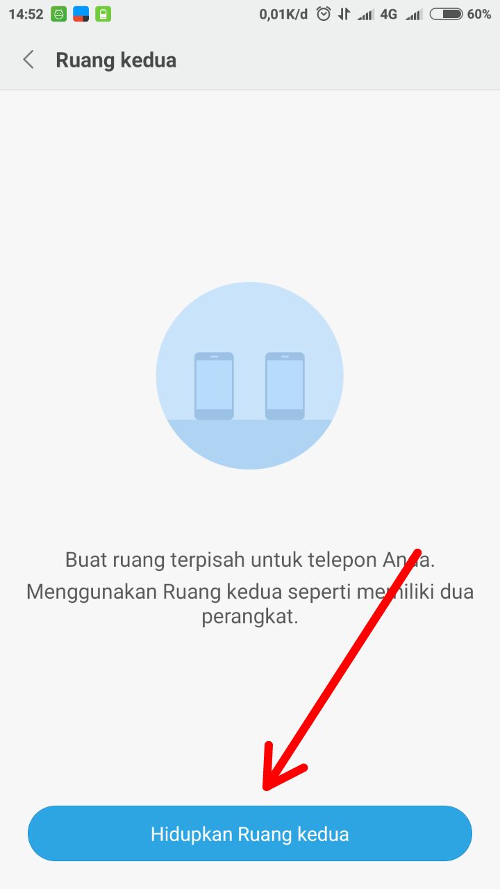 Cara Menggunakan Fitur Ruang Kedua di MIUI 8 