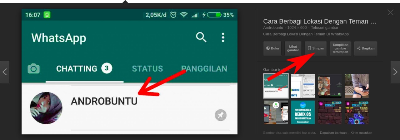 Cara Menyimpan Gambar Hasil Pencarian Google