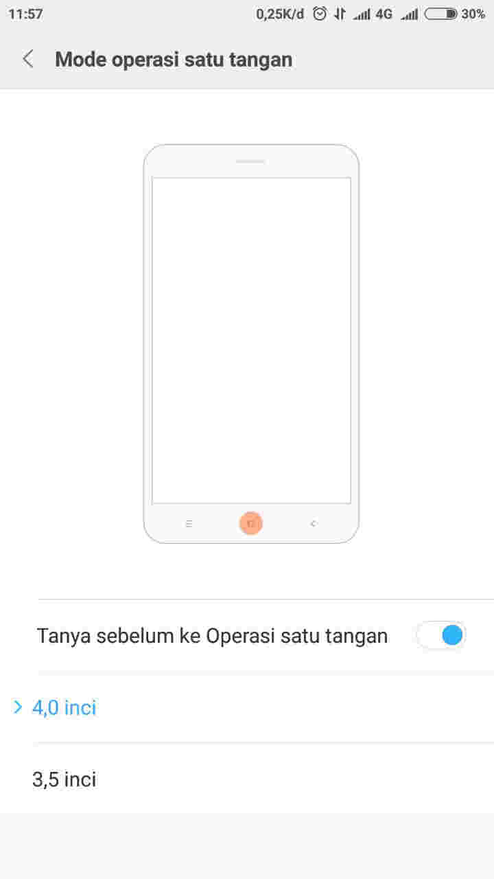 Cara Mengaktifkan Mode Operasi Satu Tangan Di MIUI 8