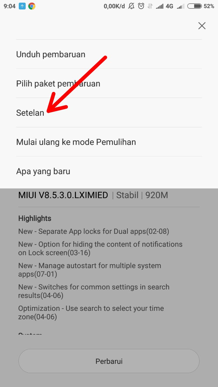 Cara Menonaktifkan Update Otomatis Di MIUI 8