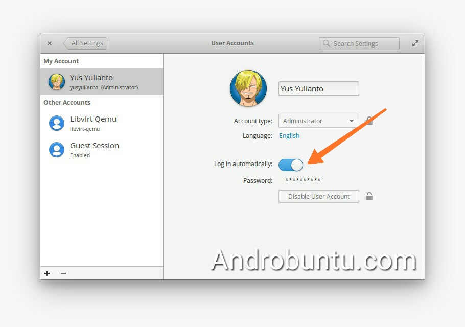 Cara Mengaktifkan Login Otomatis Di elementary OS