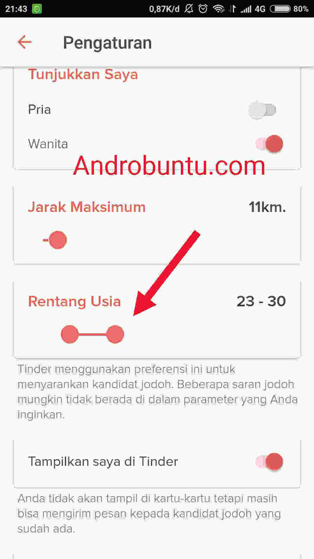 Cara Mengatur Rentang Usia Kenalan Di Tinder 1