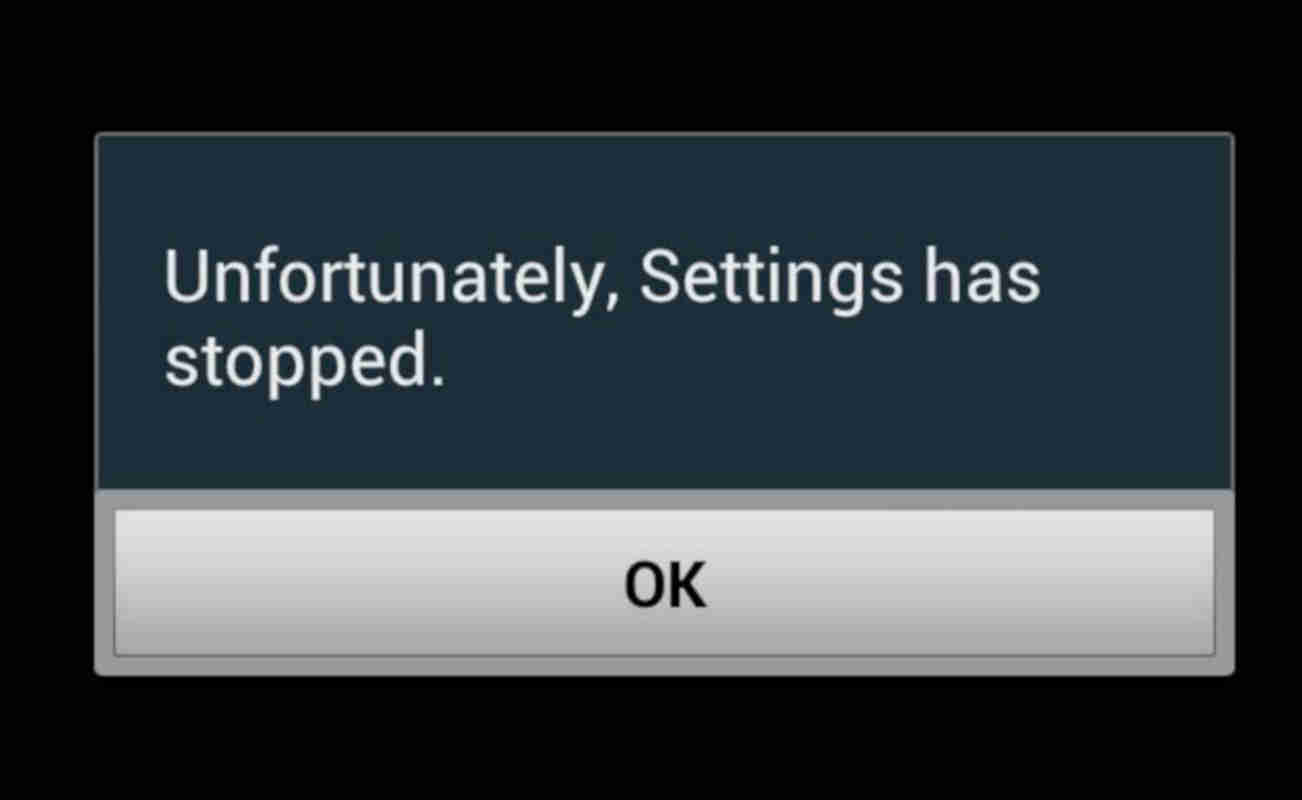 Sayangnya Setelan Telah Berhenti