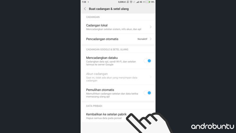 Cara Factory Reset Smartphone Xiaomi Semua Tipe