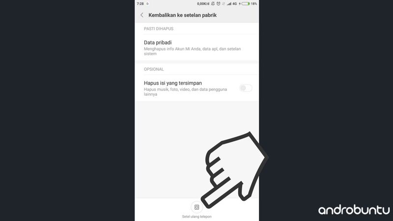 Cara Factory Reset Smartphone Xiaomi Semua Tipe