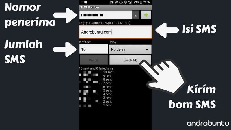 Cara Kirim Bom SMS Di Smartphone Android