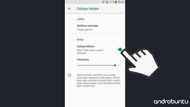 Cara Mengaktifkan Fitur “Cahaya Malam” Di Android