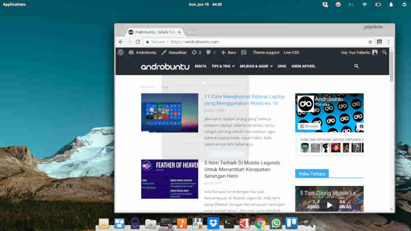 google chrome berjalan di elementary os linux