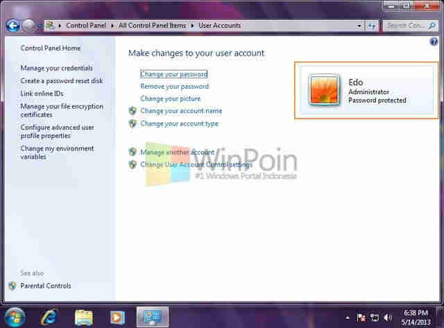 Cara Membuat Password Komputer