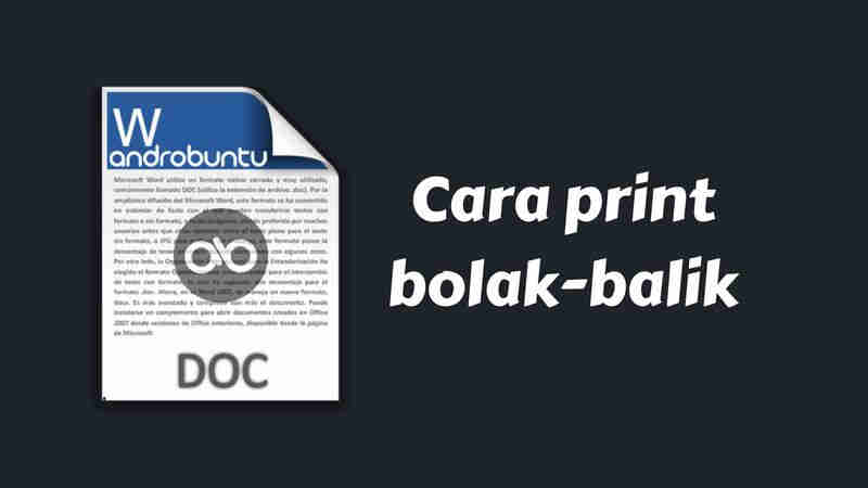 cara print bolak balik di word 2010