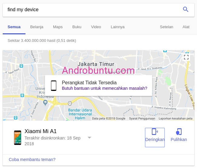 cara melacak hp oppo yang hilang dengan find my device