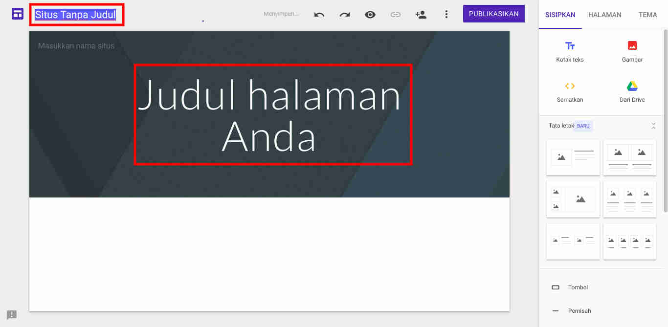 Cara Membuat Google Site Androbuntu 