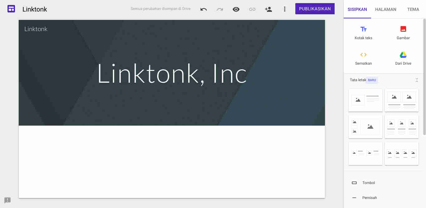 Cara Membuat Google Site Androbuntu 