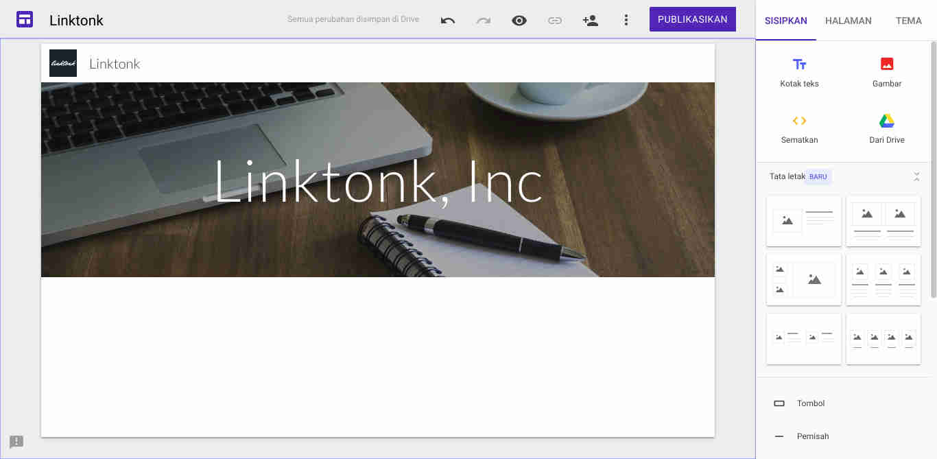 Cara Membuat Google Site Androbuntu 