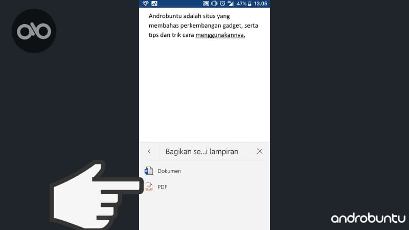 mengubah word ke pdf