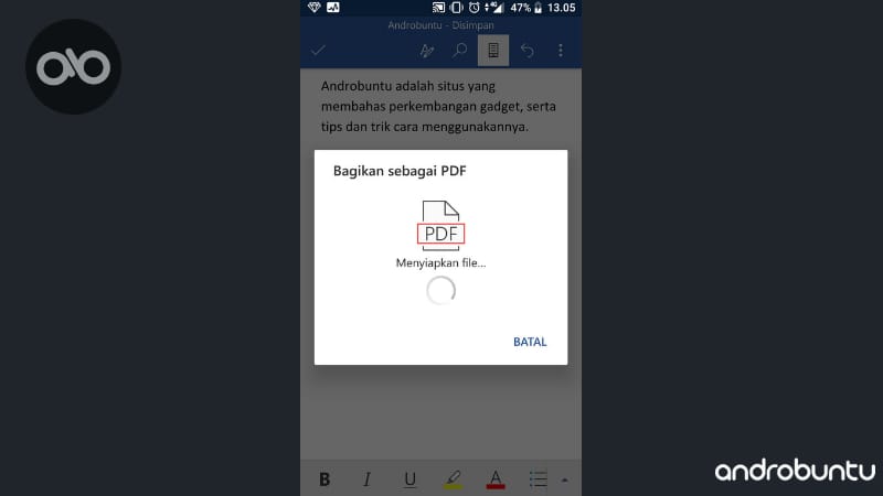 cara mengubah word ke pdf di hp
