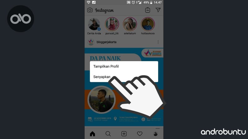 cara mengetahui kita di hide di insta story