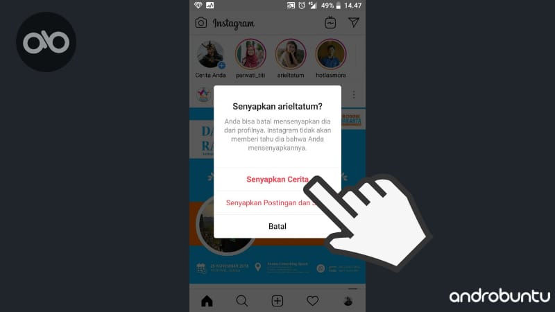 cara mengembalikan story instagram yang disembunyikan