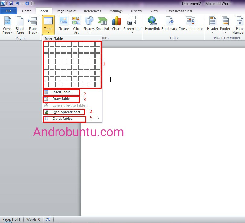 Cara Membuat Tabel Di Microsoft Word Dengan Mudah Dan Cepat