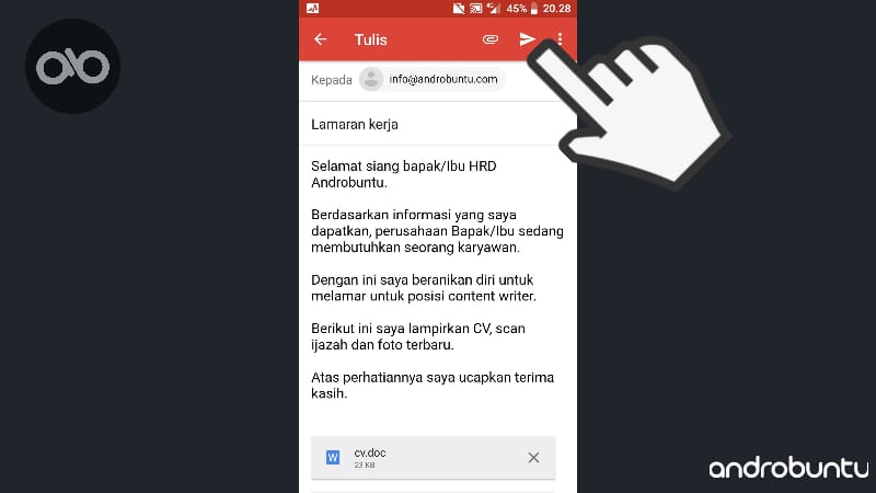 Cara Mengirim Lamaran Kerja Via Email Di Android