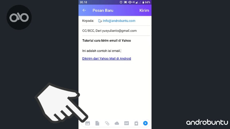 Cara Kirim Email Yahoo Lewat Komputer & Android by Androbuntu