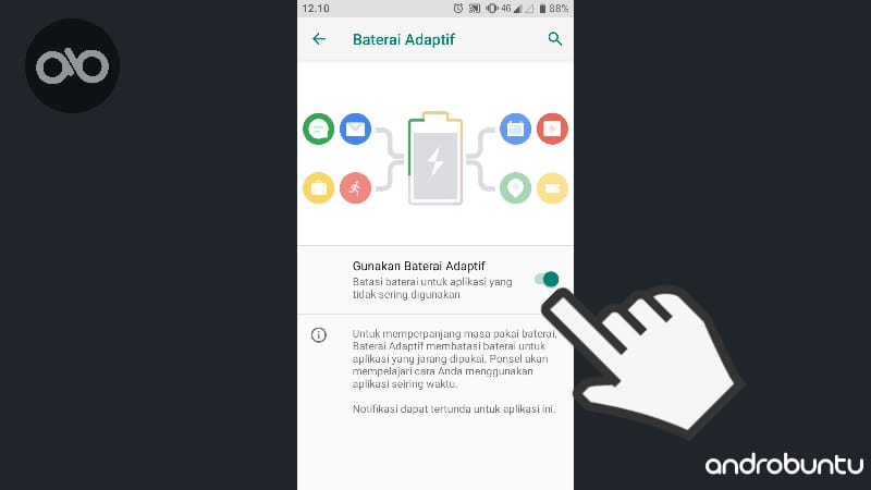 Cara Mengaktifkan Fitur Baterai Adaptif Untuk Menghemat Baterai Android by Androbuntu