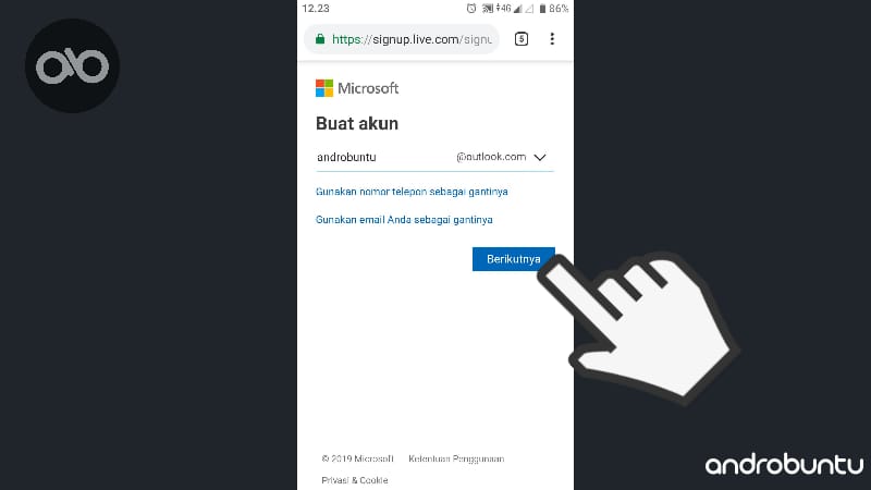 cara membuat akun microsoft by Androbuntu