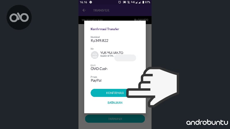 transfer saldo ovo ke rekening bank