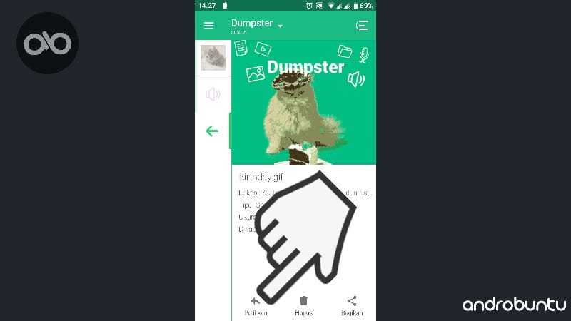 Dumpster Aplikasi untuk Mengembalikan File yang Terhapus di Android 2