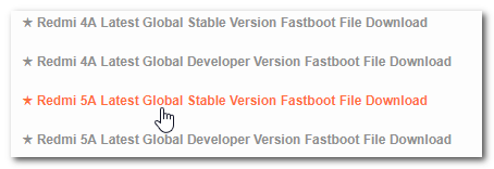 Pilih Redmi 5A Lastest Global