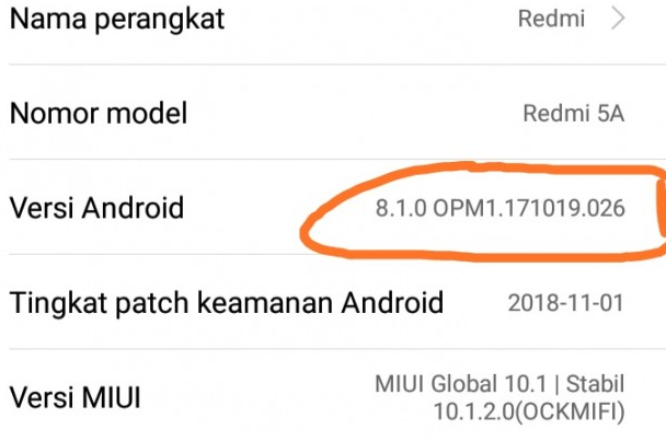 Versi MIUI Redmi 5A Terbaru