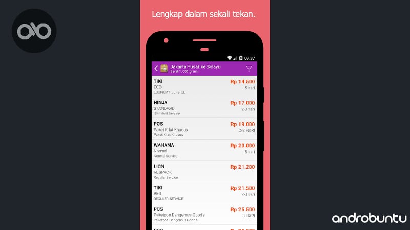 Aplikasi Cek Ongkir Terbaik untuk HP Android by Androbuntu.com 10