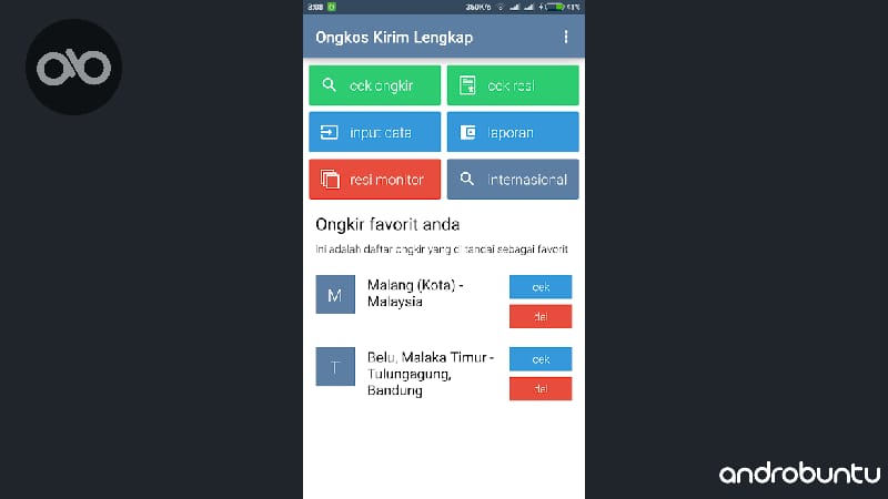 Aplikasi Cek Ongkir Terbaik untuk HP Android by Androbuntu.com 8