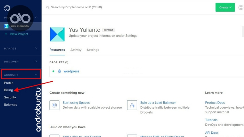 Cara Bayar Tagihan VPS DigitalOcean dengan PayPal by Androbuntu.com 1