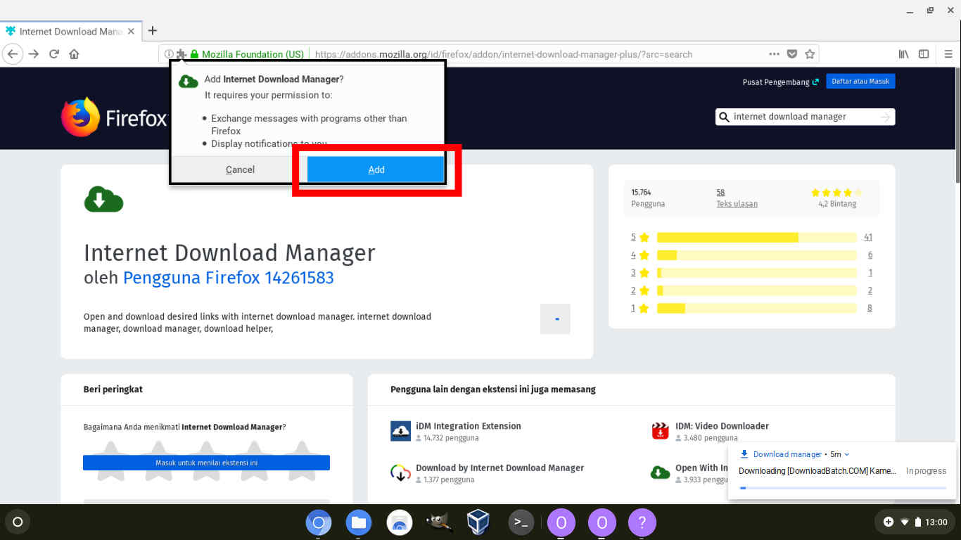 Cara Memasang Add On IDM ke Mozilla Firefox di PC by Androbuntu.com 2