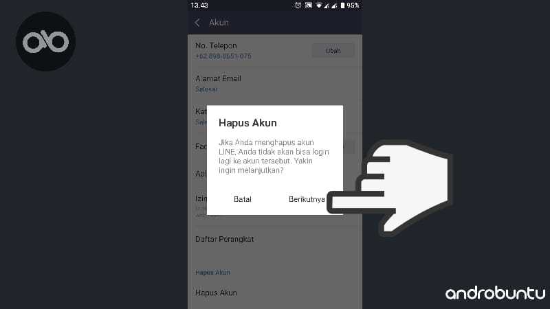 Cara Menghapus Akun LINE di Android dan iPhone by Androbuntu.com 4