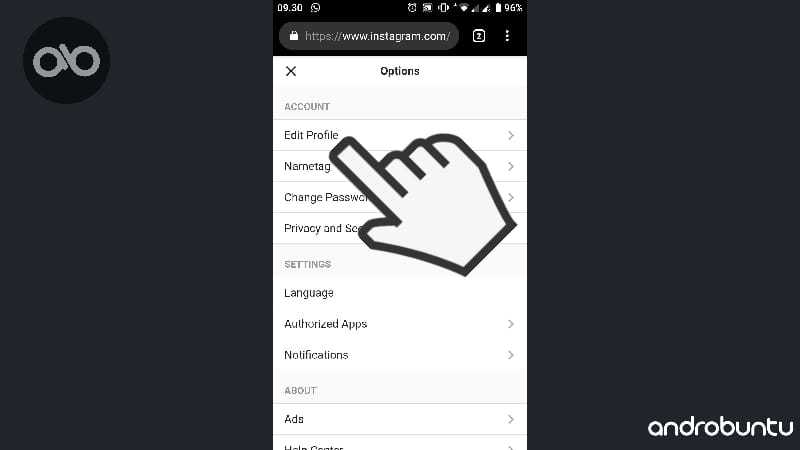 Cara Menonaktifkan Instagram Sementara dan Permanen by Androbuntu.com 2