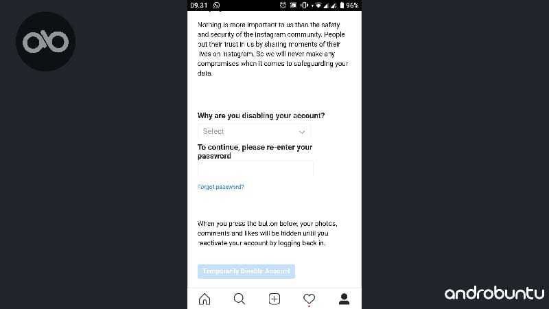cara menonaktifkan instagram sementara di iphone