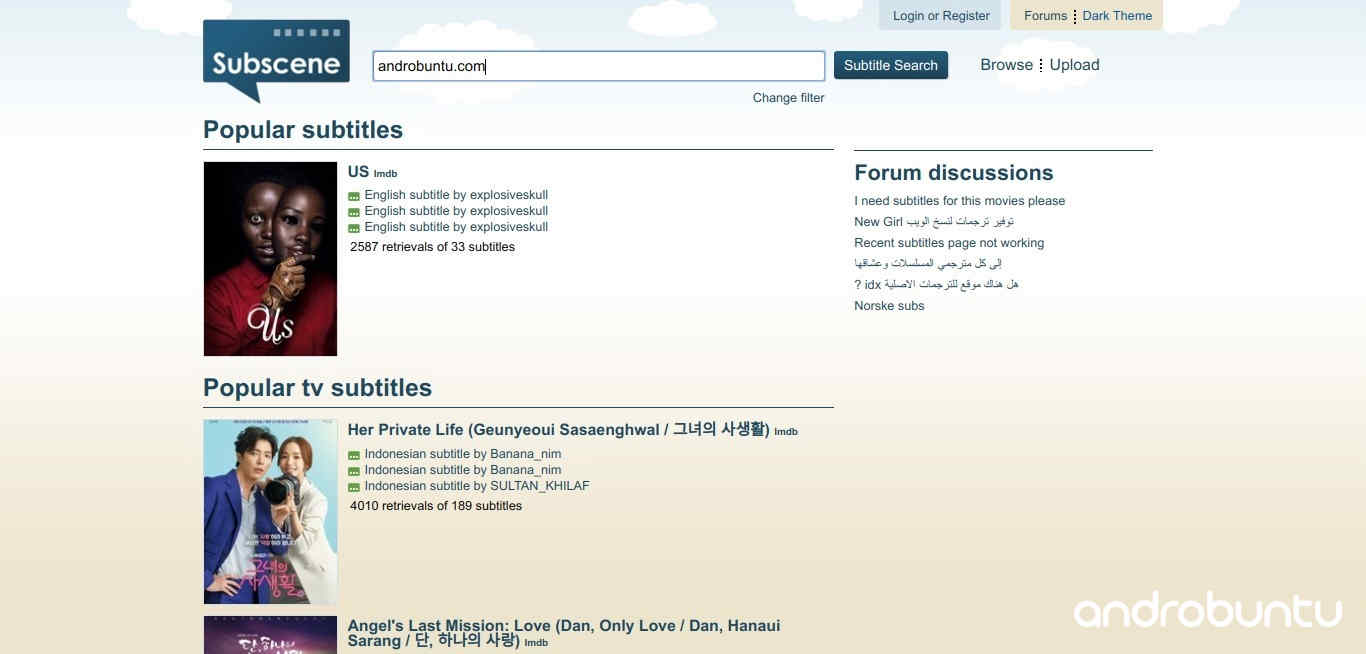 Situs Download Subtitle Indonesia Terbaik by Androbuntu.com 1