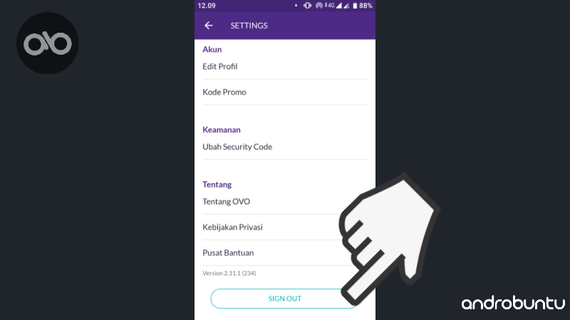 Cara Log Out dari Aplikasi OVO by Androbuntu 2
