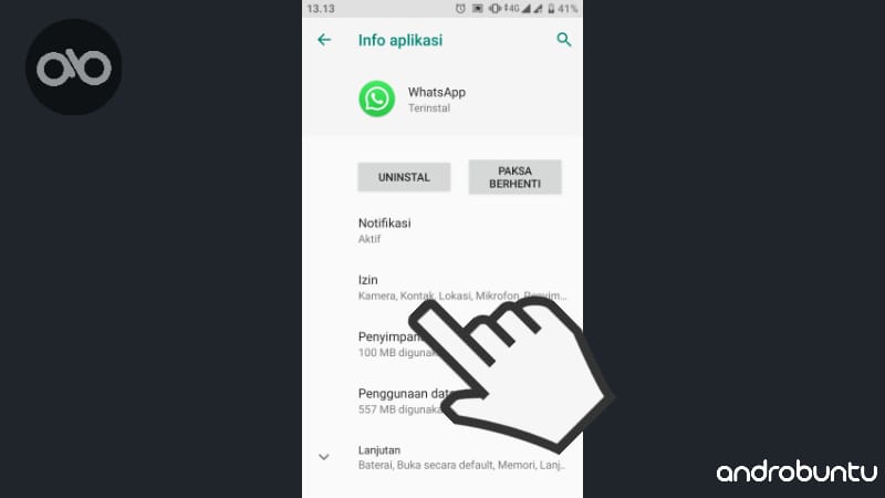 Cara Mengatasi WhatsApp Tidak Bisa Video Call by Androbuntu.com 3