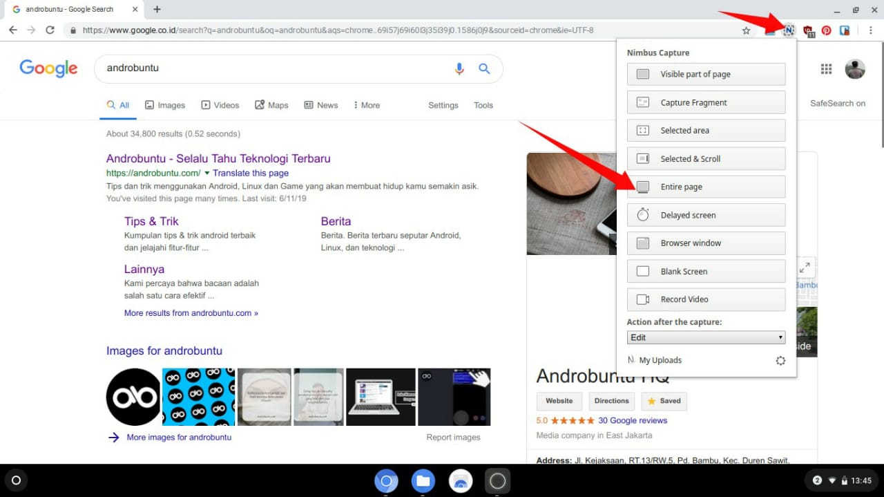 Cara Screenshot Website Full Page di PC dan Laptop by Androbuntu.com 1