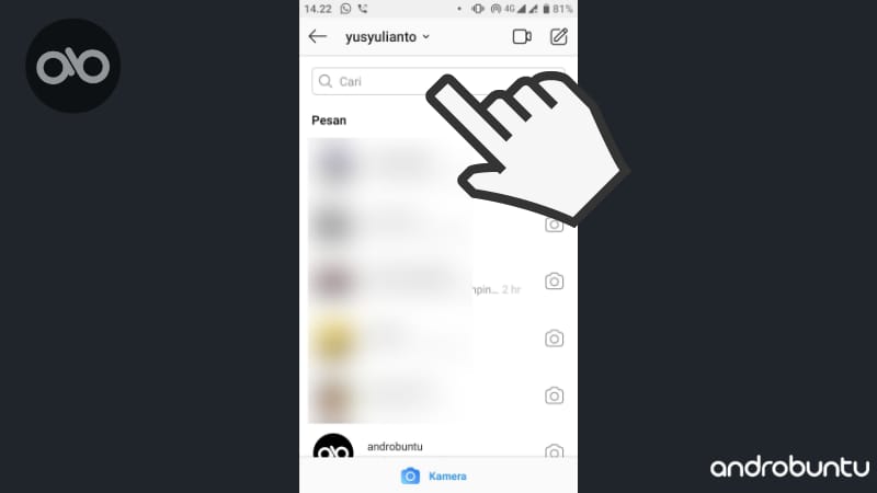 Cara Kirim Pesan DM di Instagram by Androbuntu.com 2